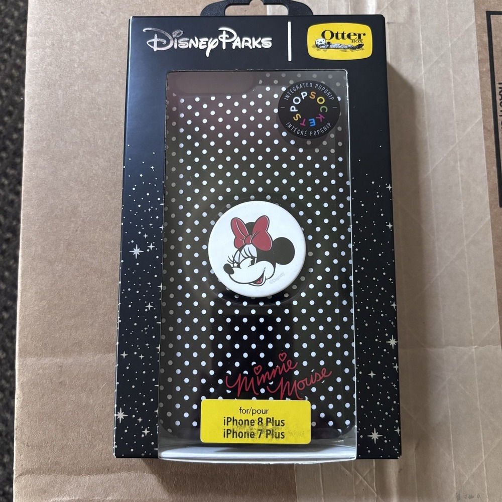Disney Parks OTTERBOX PopSockets Popgrip Minnie Mouse Polka iPhone 8 Plus Cover